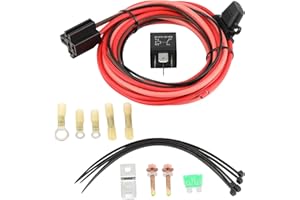 ISINFLASH Electric Fuel Pump Relay Wiring Harness Kit Universal Fit 12V System P/N 30247 40 AMP Relay Bypass Waterproof 12V Relay Switch Kit Heavy Duty Long Wires