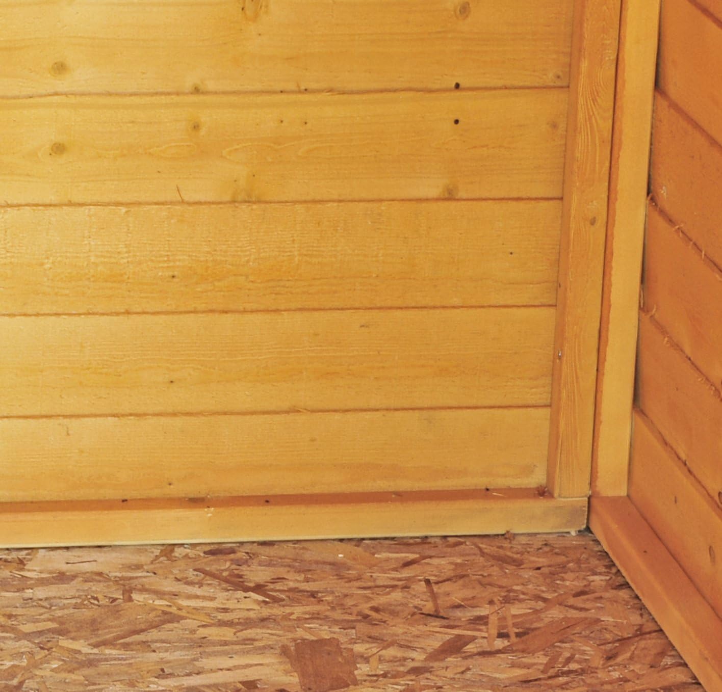 Shire 6x4 Wood Garden Shed Apex Roof and Felt included Single Door Traditional Overlap Cladding Wood Bike Store with Floor Outside Storage no Windows - Image 5