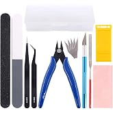 Keadic 14Pcs Professional Modeler Basic Tools Craft Set Hobby Building Tools Kit with a Plastic Case for Gundam Car Model Building Repairing and Fixing