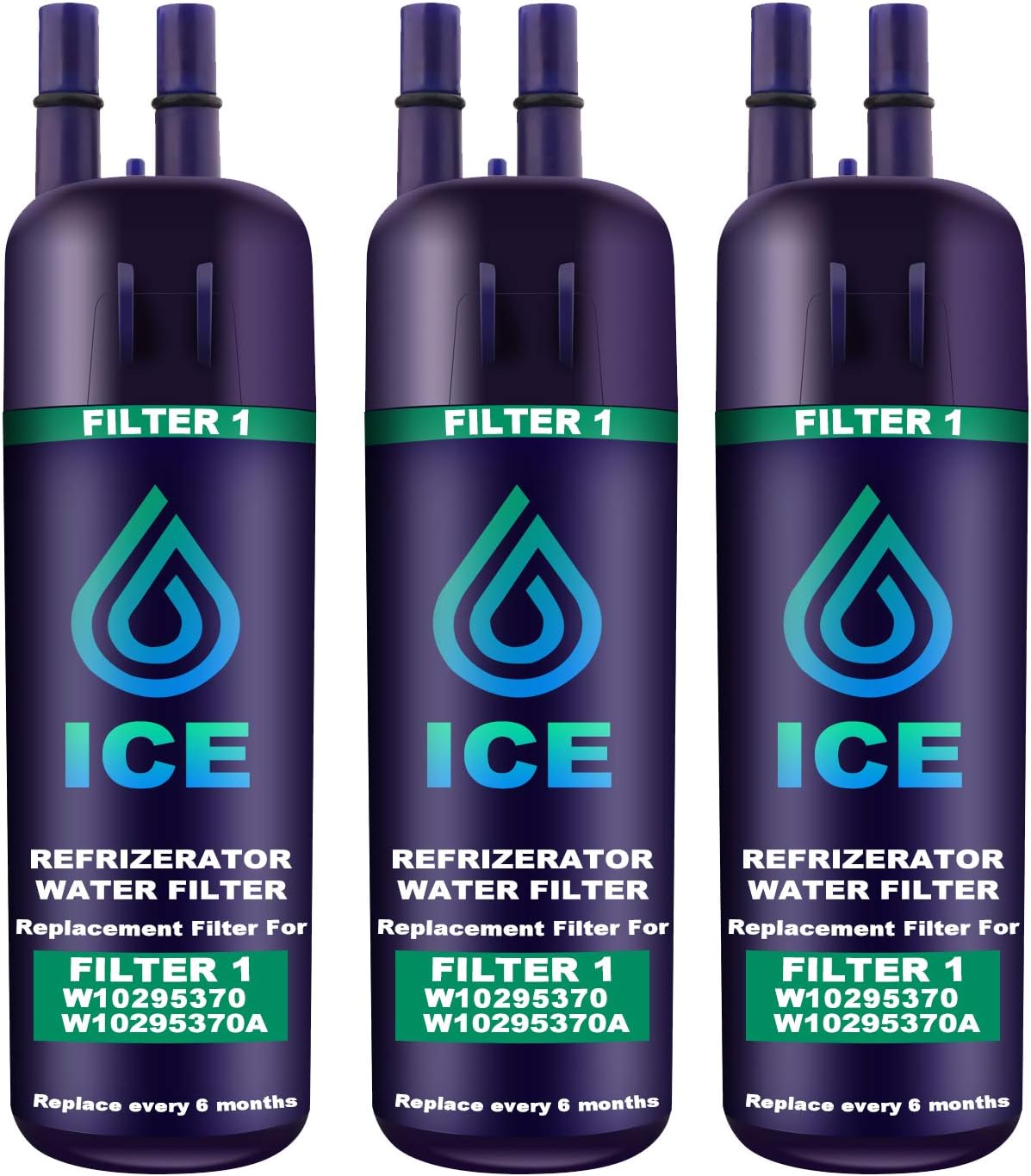 3 Pack W10295370a Refrigerator Water Filter Compatible with Whirlpool