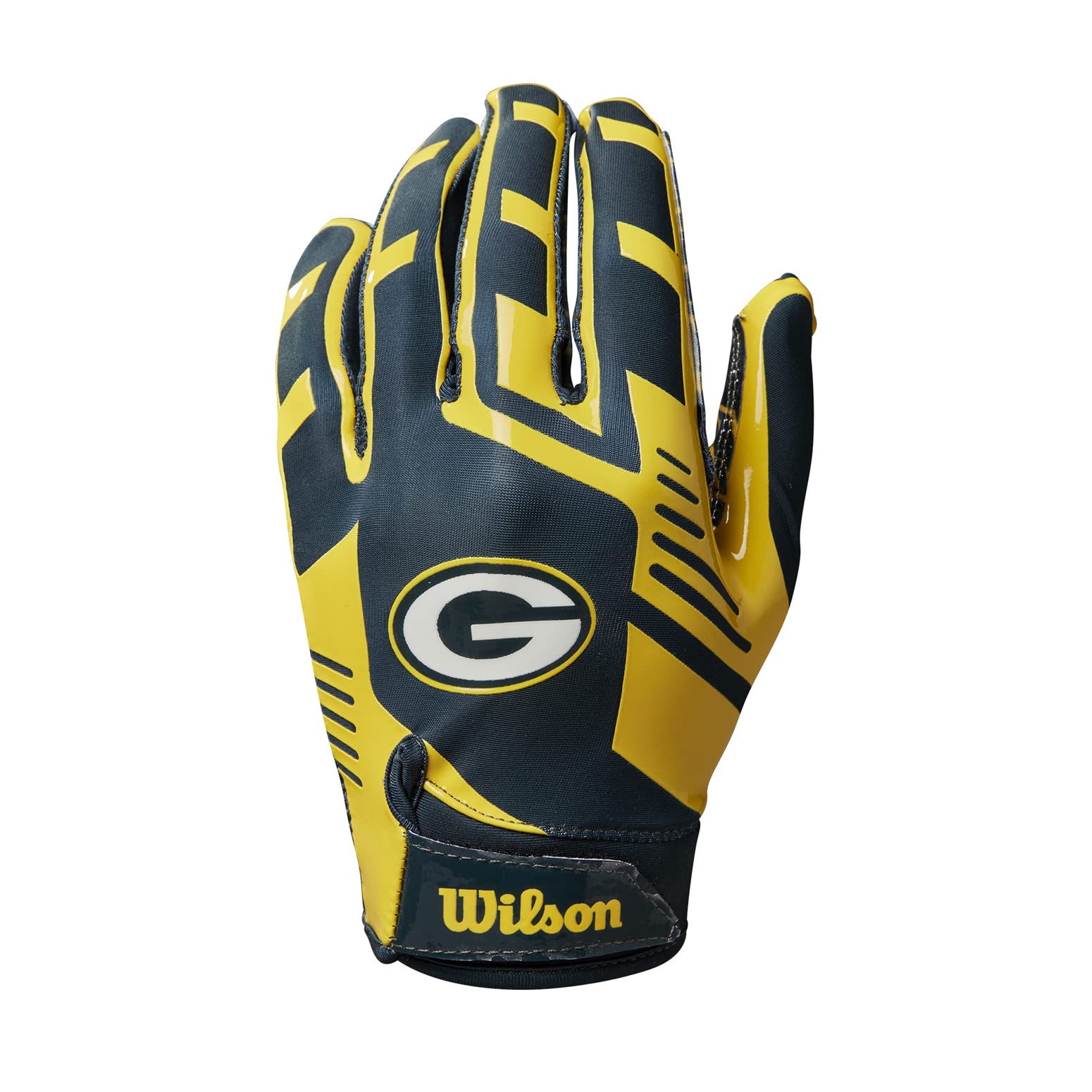 Wilson Gloves NFL TEAM SUPER GRIP, One size fits all for teenagers, Silicone/Stretch Lycra
