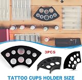 Emalla 303Pcs Tattoo Ink Caps Kit with 3 Cap Holders 300 Caps 8/11/15mm view 5