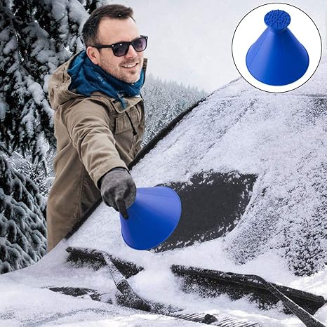 Eiskratzer Auto, Eisschaber Auto, Rundes Magisches Kegelförmiges Eiskratzer Reinigung Schneeschaufel Werkzeug Eiskratzen Ice 