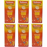 Redoxon Orange Effervescent Vitamin C with Con Zinc, 20 Tablets (6 Pack) 20 Count