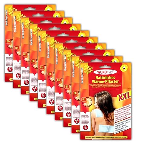 10x XXL Wärmepflaster 13 x 19cm Schmerzpflaster Wärmepads Rücken Schulter