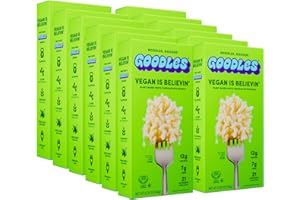 Goodles Vegan Is Believin’ Mac & Cheese 12-Pack, 5.25oz - 12g Protein, 7g Fiber with Prebiotics, 21 Nutrients - Kosher and Clean Label Certified