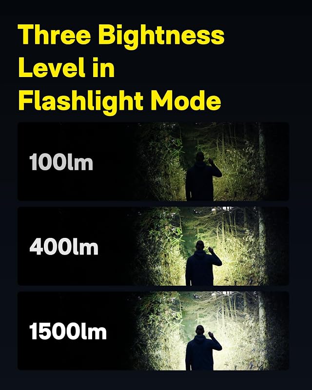 Torcia LED Potente Professionale, Torcia Tattica Ricaricabile Super Luminosa, Torcia Impermeabile IP68 con Clip, 5 Modalità Torce Portatili per Emergenza, Esterno, Campeggio