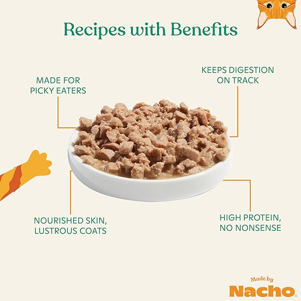 MADE BY NACHO PREMIUM MINCED WET CANNED CAT FOOD WITH HYDRATING BONE BROTH 3.0OZ (VARIETY PACK (12 COUNT) – CHICKEN AND HERRING, SALMON AND SOLE)