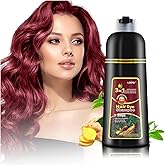 Leorx 3 In 1 Wine Red Color Hair Dye shampoo, For Refresh and Instant Herbal Coloring For Women&Men - Tintes Para El Cabello Profesional