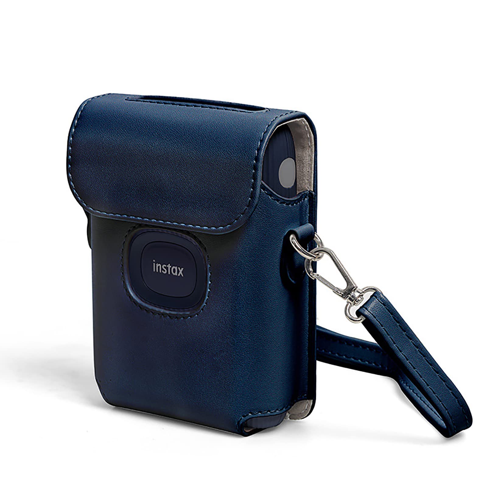 HIYQIN Leather Case for Fujifilm Instax Mini Link 2 - Mini Link 2 Smartphone Printer Protective Case - Instax Mini Link 2 Cover - Blue