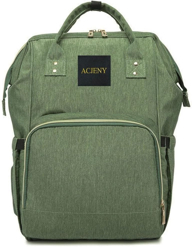 Diaper Bag Multi-Function Waterproof Travel Backpack Large Capacity Backpack Mummy Maternity Nappy Bags,Green