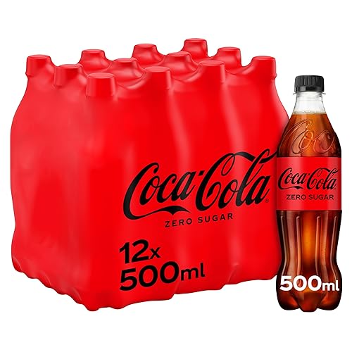Coca Cola Zero Sugar 12 x 500ml PET, Black