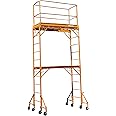 CBMScaffold Multipurpose Maxi Square Baker Style Scaffold Tower with Improved Clamp on 18" Outrigger Package - 12ft., 1,000-Lb. Capacity, Model# 2MFS18O