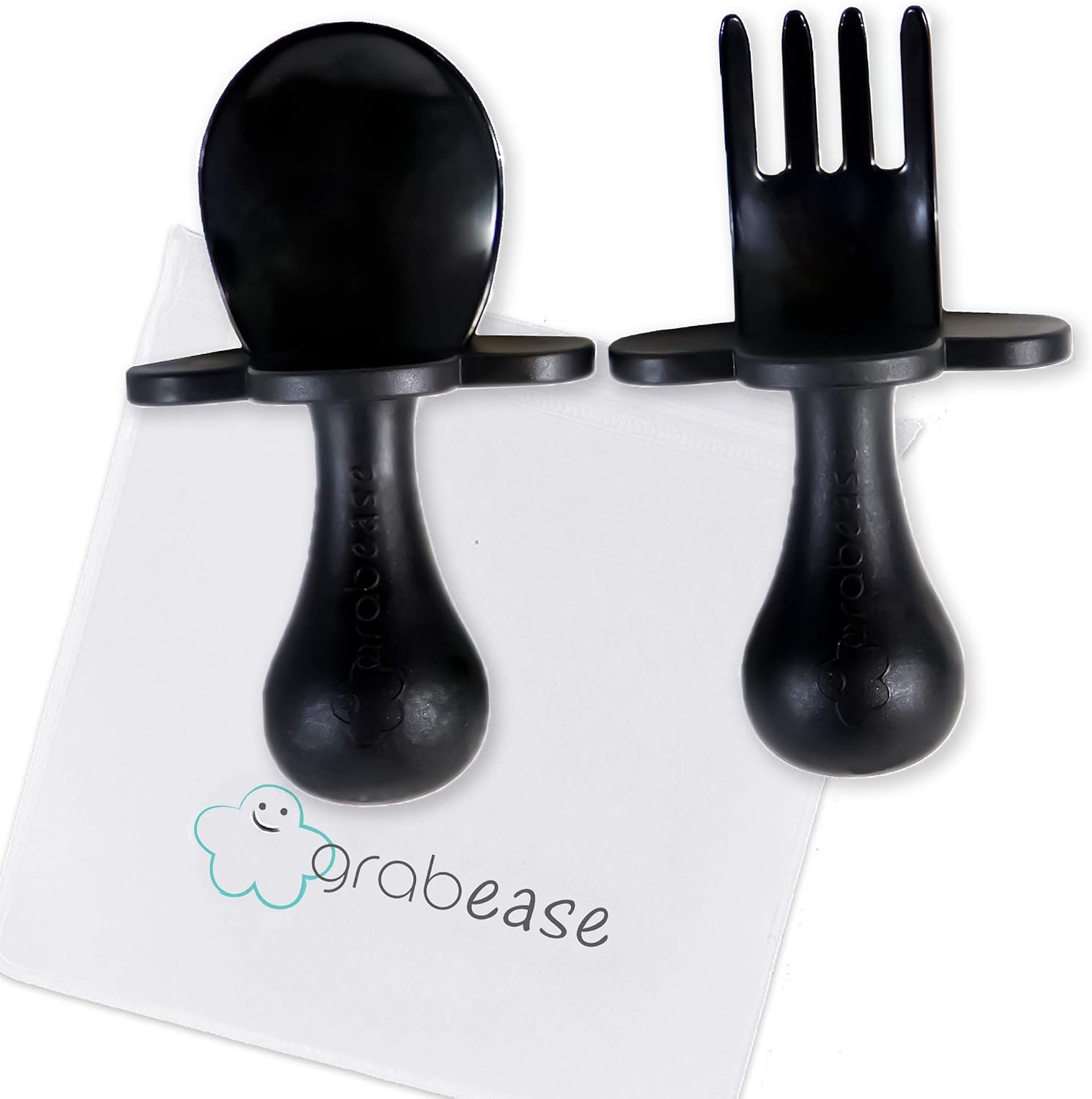Grabease Sel-Feeding Cutlery, Black, 0.2 kg