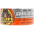 Gorilla Tape, 1.88 in x 10 yd, Silver (Pack of 1) - Duct, Utility, Triple Layer Strength, Indoor & Outdoor, Weather Resistant Shell