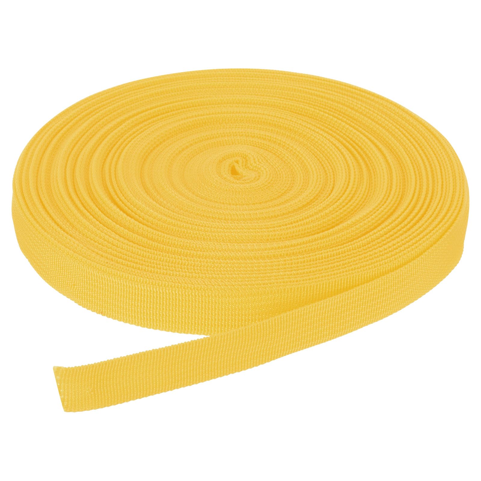 DMiotech 25 Yard x 3/4 inch Width Nylon Webbing Strap Poly Flat Webbing Strapping for DIY Craft Backpack Strapping, Sewing, Outdoor Gear Repair, Yellow