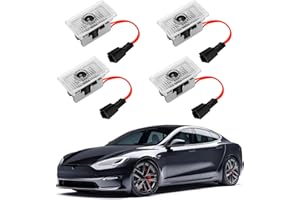 Blshwez Car Door Lights Logo Projector - 4K HD Puddle Lights for Cars, No Fade Welcome Lights, Compatible with Tesla Model 3 Y X S Accessories (4 Pack)