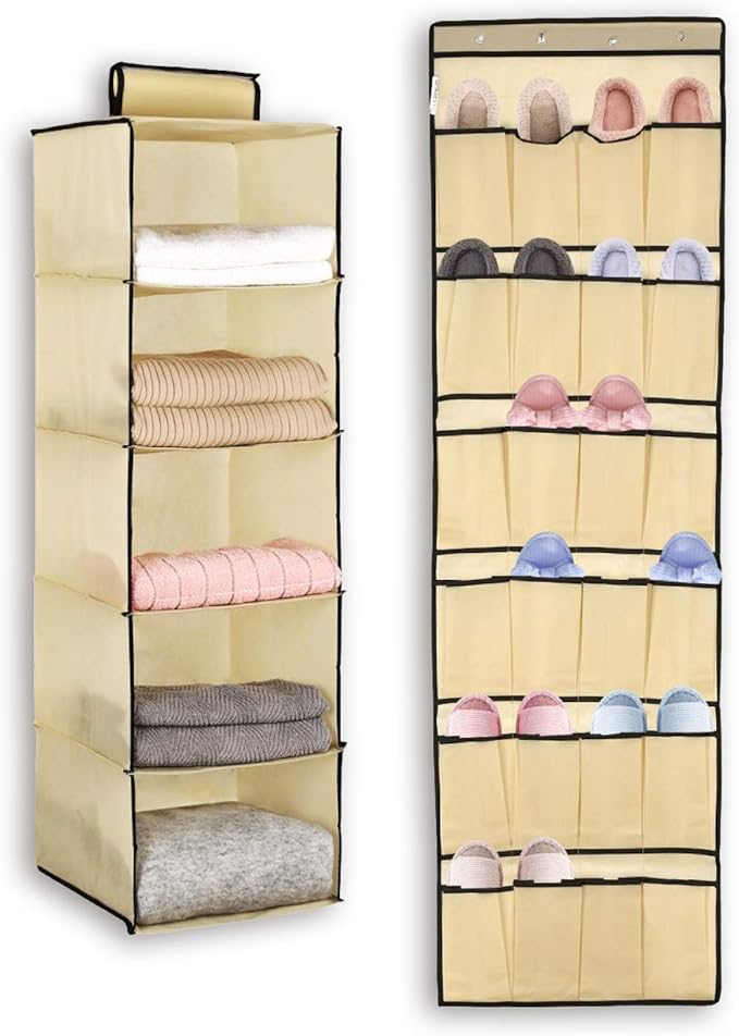 Gleemium 2er-Pack Hängeschrank-Organizer €“ 30 x 30 x 106,7 cm €“ 24