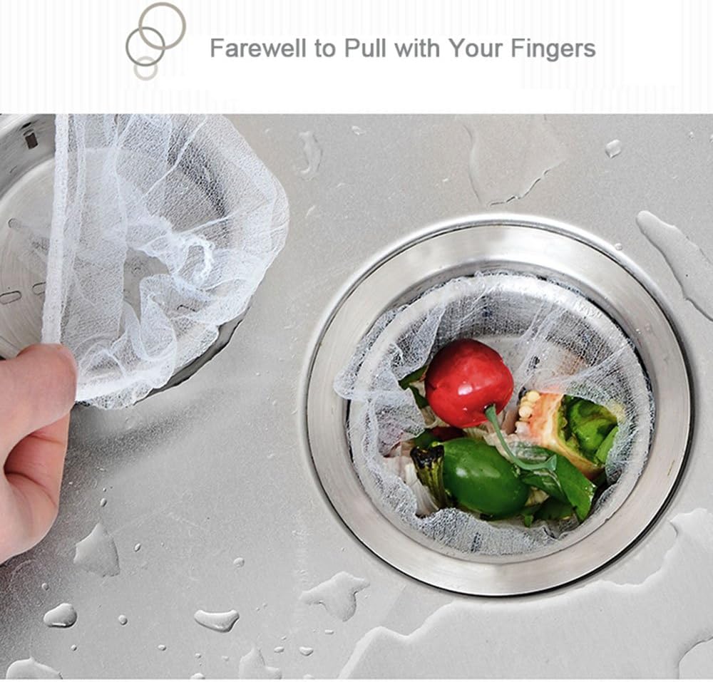 130 PCS Sink Strainer Bag Suitable for all Sizes of Sinks White