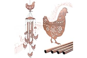 EZTZEN Christmas Gifts for Women Chicken Wind Chimes for Outside,Chicken for Women/Men/Sympathy/Memorial /Birthday Festival Metal windchimes outdoors/Indoors,patio ,Garden Decor,Home,Yard