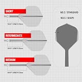 Target Darts K Flex Integrated Flights & Shafts No.2 Medium 3 Pack - Clear view 3