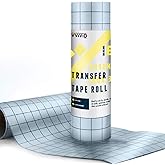 VViViD Transparent Medium Tack Vinyl Transfer Roll w/Grid for Signage, Crafts & Decals (12in x 84in)
