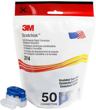 3M Scotchlok 314 Blue Wiring Connector 0.5-1.5mm² Moisture Protected Pack of 50