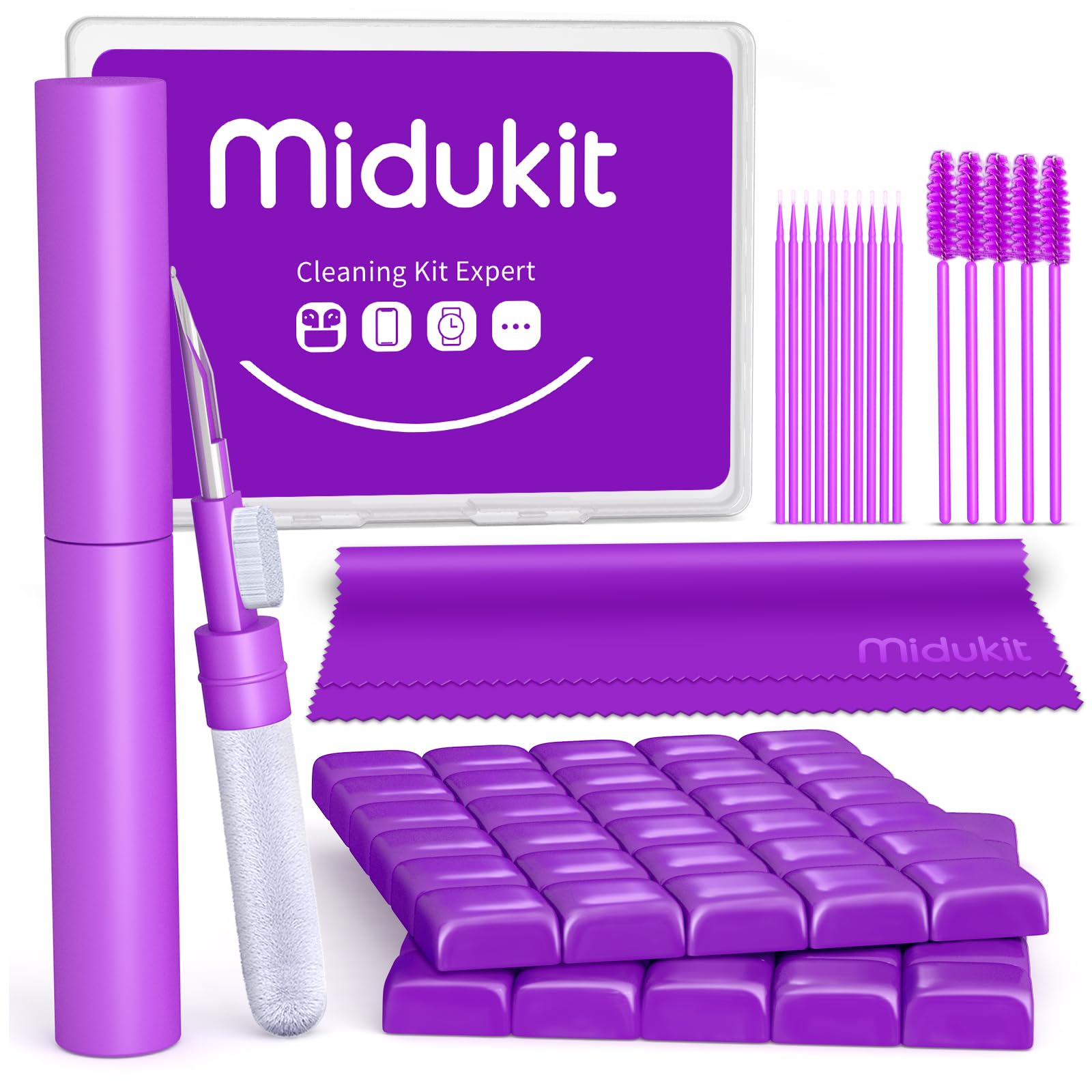 Photo 1 of Cleaner Kit for Airpod, Earbud Cleaning Putty, Cleaning Kit Compatible with Airpods iPhone, fits Earbud Phone Ear Wax Dirt, Cleaning with Putty, Cleaning Pen, Microfiber Cleaning Cloth & Brushes