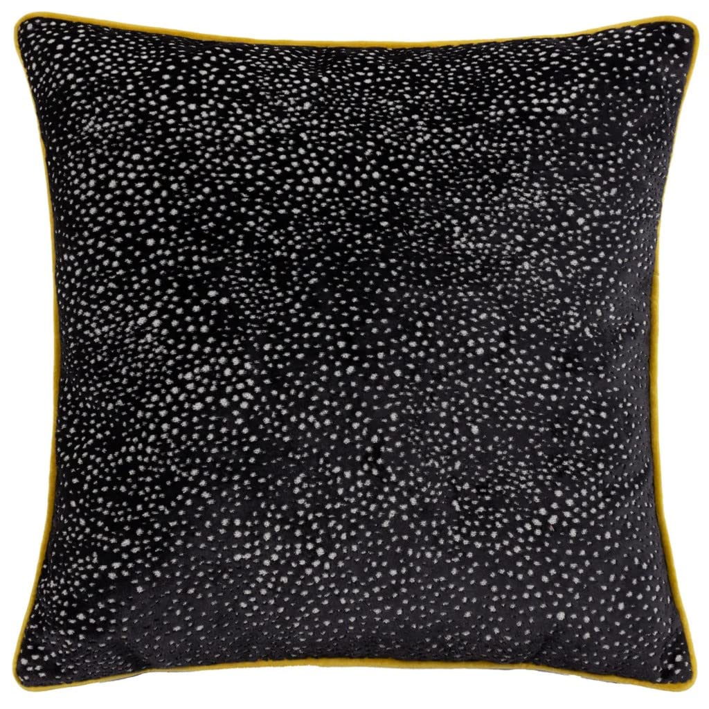 Paoletti Estelle Cushion Cover, Black/Gold, 45 x 45cm