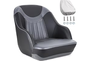 SUNDGORA Pontoon Captains Chair Bucket Boat Seat with Seat Cover for Pontoon Boats and Marine Use