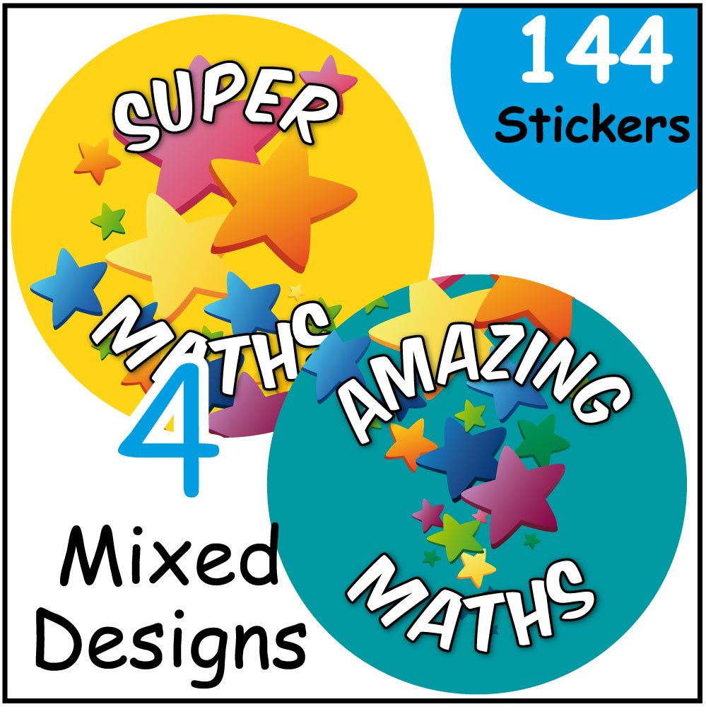 Reward stickers, Ideal for rewarding Children, School, Nursery, Home "Maths Award"