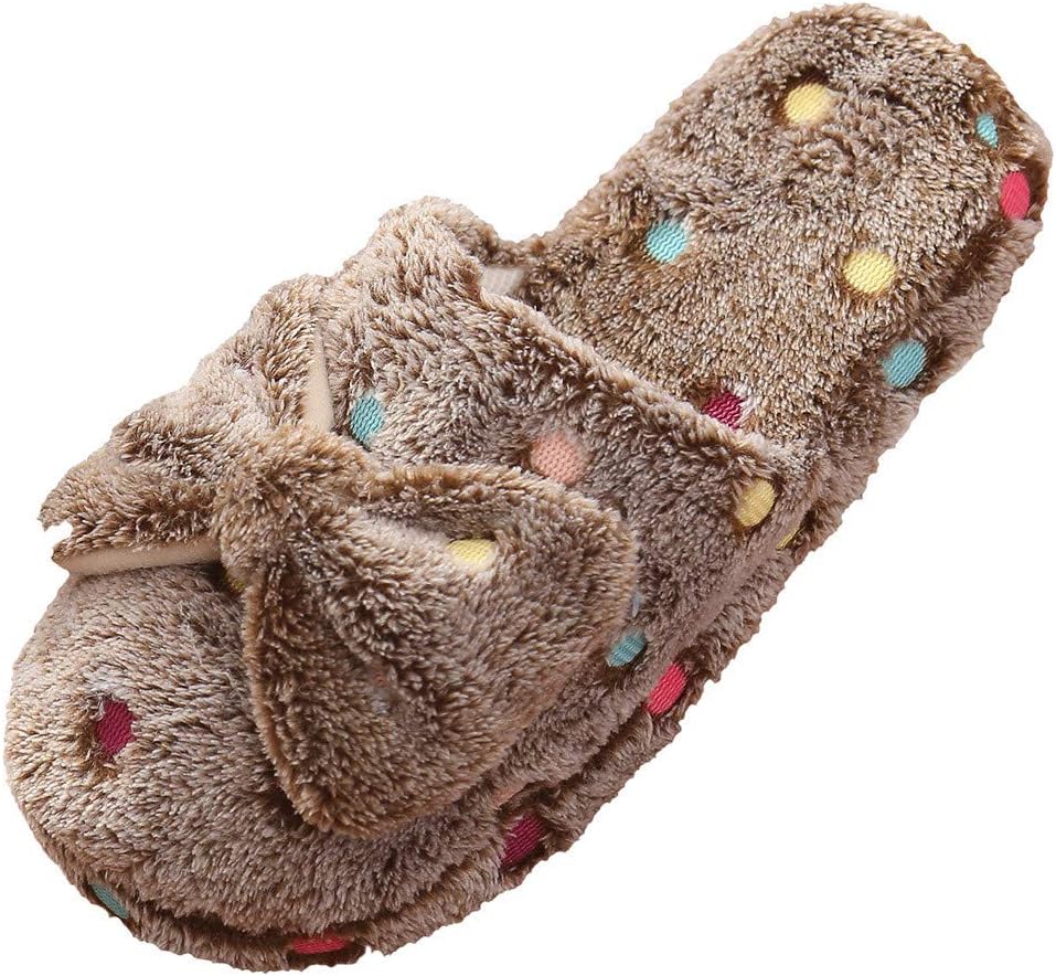 House Slippers for Women Memory Foam,Women's Slip on Fuzzy Slippers Memory Foam House Slippers Outdoor Indoor