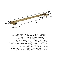 Amerock BH36083BBZ | Golden Champagne Towel Bar