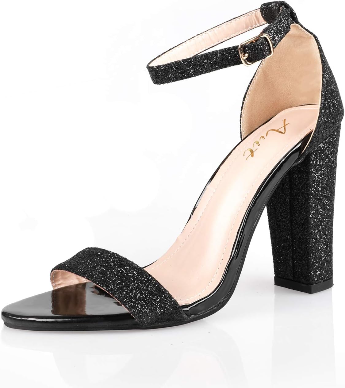 AIIT Women's Fashion Chunky High Heel Sandal Pump Shoe