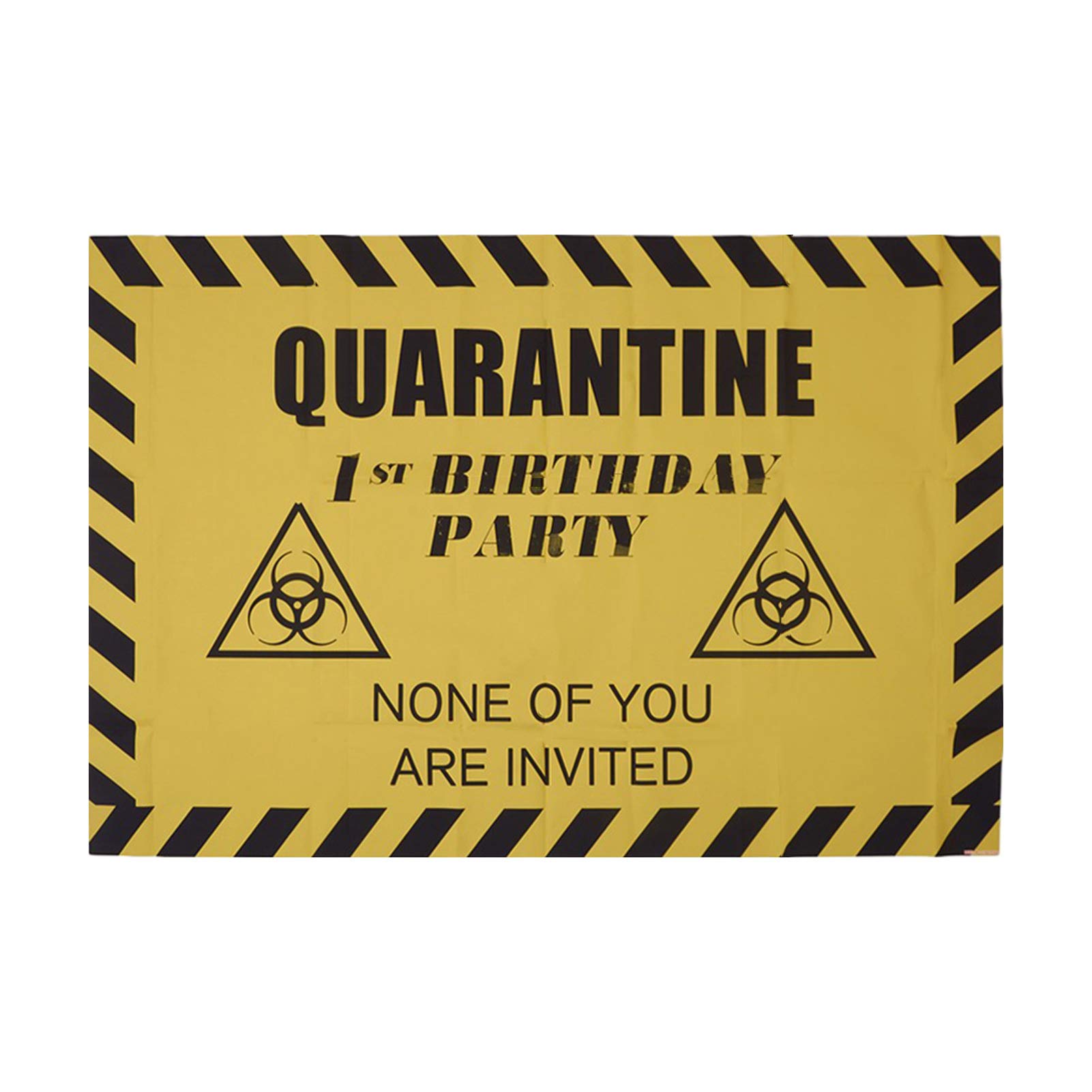 GORGECRAFT Quarantine Birthday Banner 1st Birthday Party Welcome Background Flag for Themed Birthday Baby Shower Party Decoration Supplies 31.49x47.24Inch