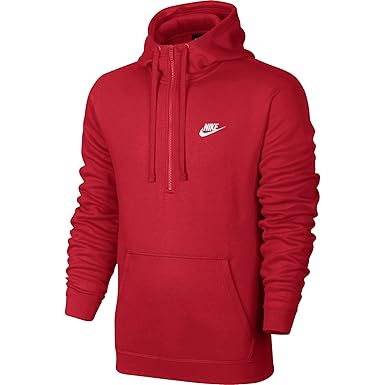 nike club fleece half zip hoodie