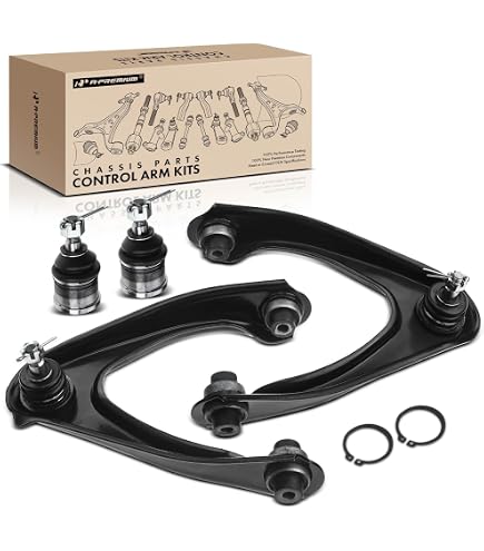 PartsW - Kit De Suspensión De 8 Piezas Juntas Esféricas Delanteras Inferiores Interiores Y Exteriores Extremos De Barra De Acoplamiento Botas De Fuelle Y Piñón Para Honda CR-V 1997-2001