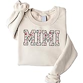 Personalized Embroidered Applique Grandma Sweatshirt Custom Nana Mimi Granny Mamaw Mama Women Gift Mothers Day 2024