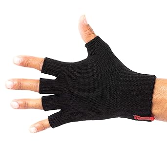 SMILODOX Fingerlose Handschuhe | Praktische Winterhandschuhe aus Strick | Angenehm weich und flauschig für Alltag & Freizeit 