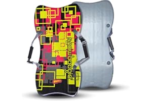 Snowboogie Wham-O Backpack Sled 36" | Single Rider Snow Sleds | Made of Light Foam with Adjustable Straps | Slick Bottom for Speed & Control | Snow Sledding for Adults & Children | Holidays & Winter