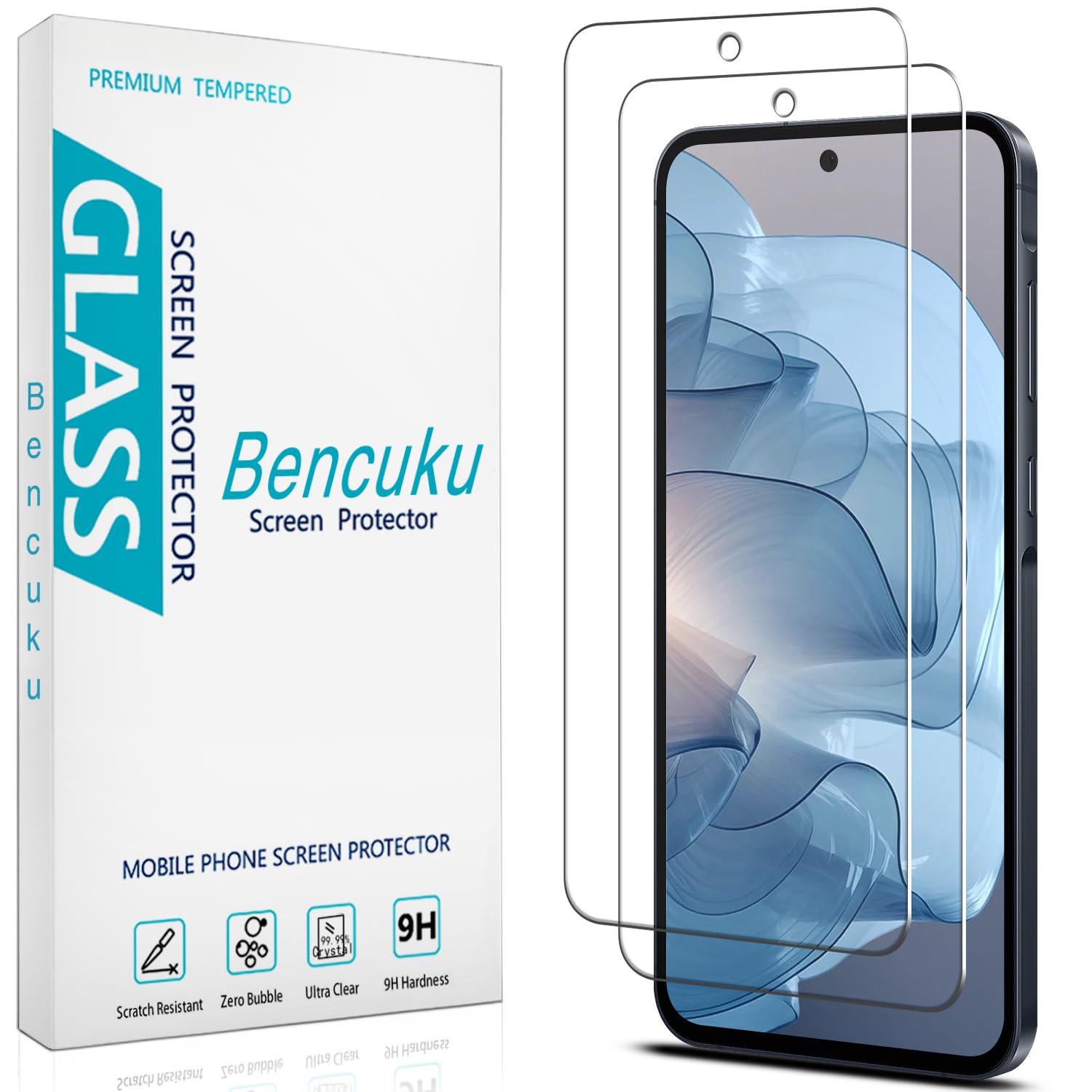 Photo 1 of Bencuku (2 Pack) Designed for Samsung Galaxy A56 5G Tempered Glass Screen Protector, Anti Scratch, Bubble Free