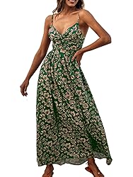 CUPSHE Women's Floral Print V Neck Sleeveless Long