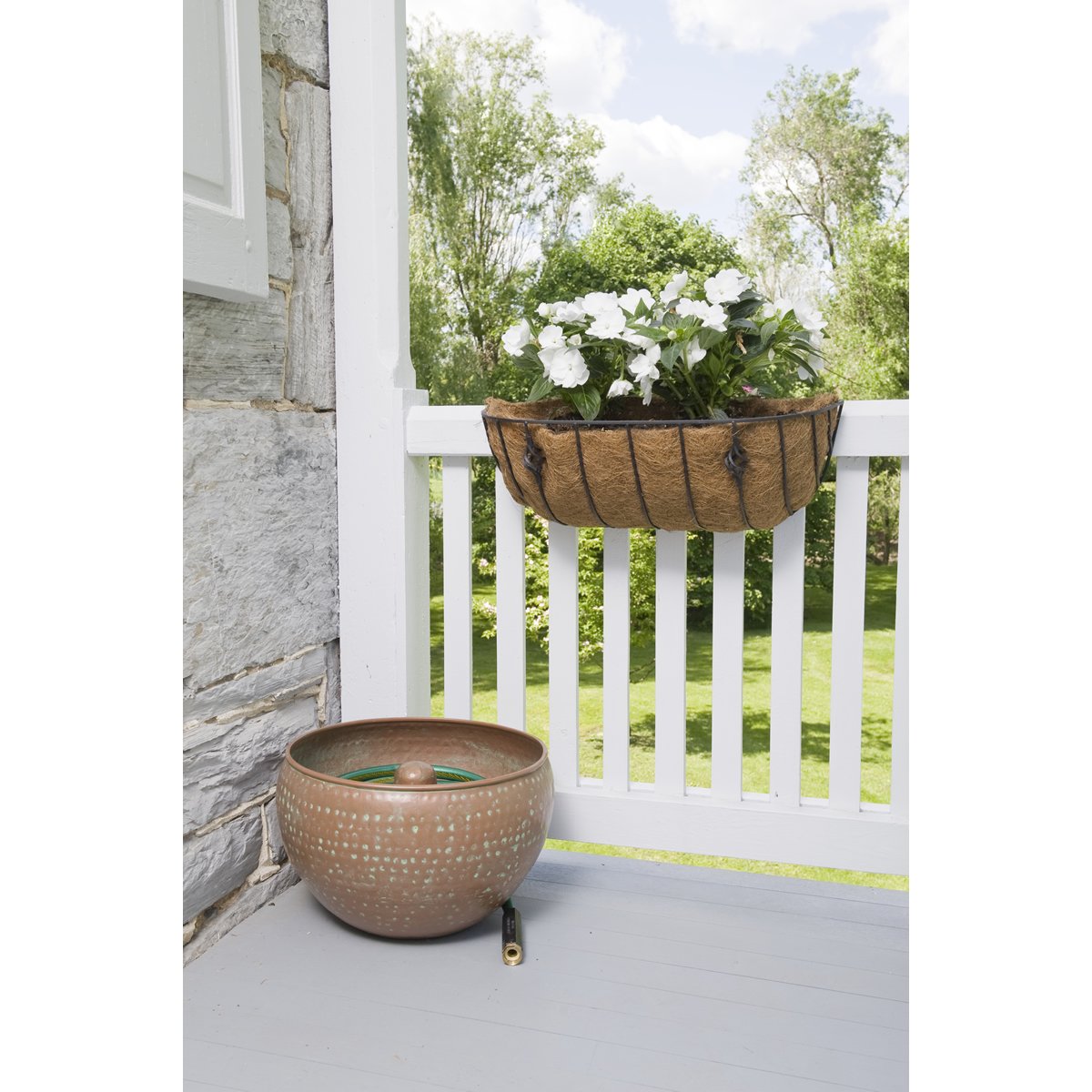 CobraCo Round Hammered Copper Finish Hose Holder HHRIRNS 26546421413