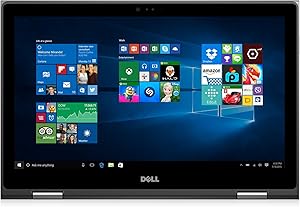 Dell i5568-5240GRY 15.6" FHD 2-in-1 Laptop (Intel Core i7-6500U 2.5GHz Processor, 8 GB RAM, 1 TB HDD, Windows 10) Gray