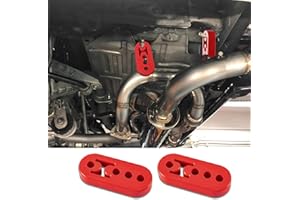 CHRYMUM 2PCS Car Rubber Exhaust Hanger, Rubber Muffler Hangers, Rubber Insulator Bushing Mount, Rubber Exhaust Mounts with 4 Holes 0.47 Inch, High Density Bracket Hanger Universal for Car/Truck/SUV