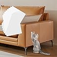 Cat Scratch Furniture Protector - Specially Designed for Leather Furniture, Easy to Remove Anti-Scratch Couch Protector from Cat, No Pins, 8 Pack