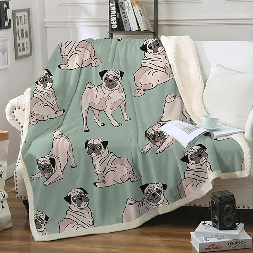 pug blanket amazon