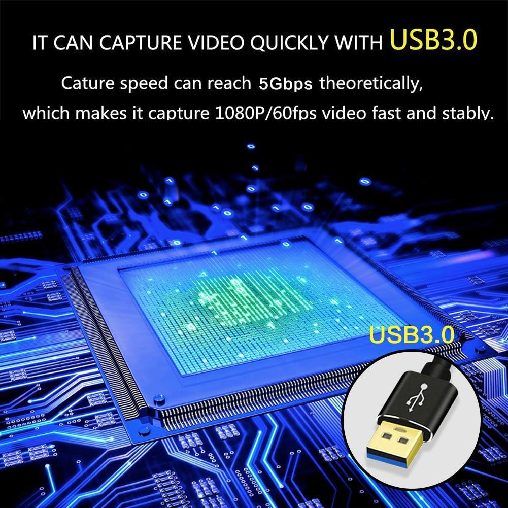 HDMI Capture,HDMI to USB 3.0,Full HD 1080P Live Video Capture Game Capture Recording Box,HDMI USB 3.0 Adapter Video and Audio Grabber for Windows, Mac OS and Linus System,Black,IF-LINK: Electronics