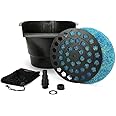 Aquascape Pond Filter and Waterfall Spillway, Efficient Mechanical and Biological Filtration, Compact | 77020,Black