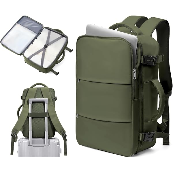 Bergsalz Travel Laptop Backpack For Women & Men - Carry On Personal Item Bag With Shoe Compartment & Charging Port